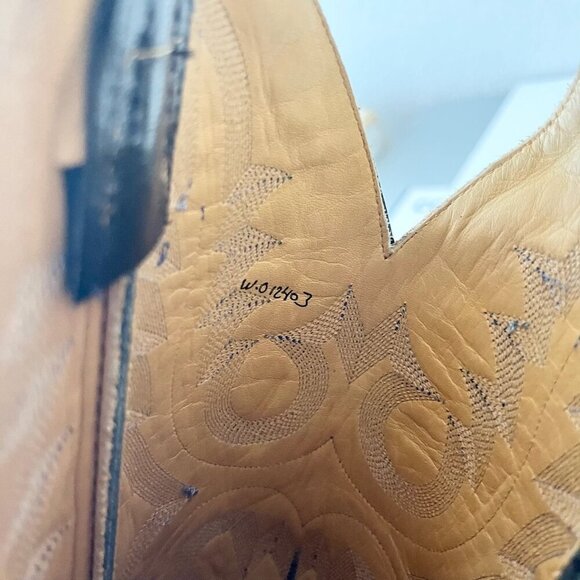 NEW Rod Patrick Mens Cowboy Boots 10 AAA Black Ostrich Leather Western Round Toe - Picture 11 of 13